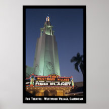 Teatro del Fox, poster de Westwood 11x17
