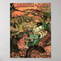 Teatro del vintage de los animales salvajes impresiones