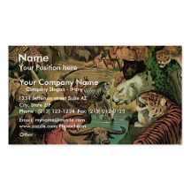 Teatro del vintage de los animales salvajes tarjetas de negocios