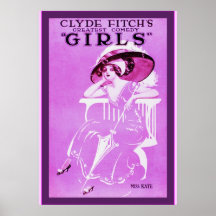 "Teatro del vintage del ~ de los chicas Posters