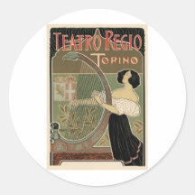 Teatro Regio Torino Pegatina Redonda