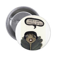 Tebeos de ACEO que escuchan usted Pin