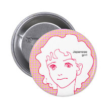 tebeos de la cara MANGA de la mujer Pins
