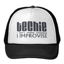 Techie improvisa gorro de camionero