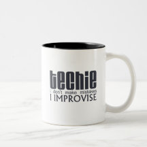 Techie improvisa taza de café