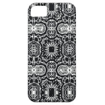 Techno blanco y negro iPhone 5 carcasa