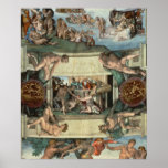 Techo de la capilla de Sistine Poster