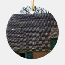 Techumbre de la teja de Brown de la casa del ladri Ornaments Para Arbol De Navidad