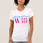 Teclado del estallido de Synth del estilo del vint Camiseta