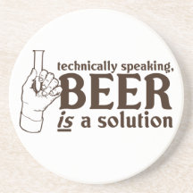 Técnicamente hablando, la cerveza es una solución posavasos diseño