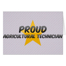 Técnico agrícola orgulloso tarjeton