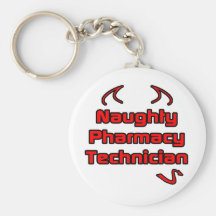 Técnico travieso de la farmacia llaveros