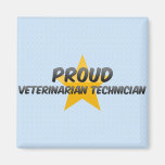 Técnico veterinario orgulloso imán para frigorífico