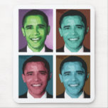Tecnicolor de Obama Alfombrillas De Raton