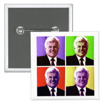 Ted Kennedy - botón del arte pop Pin
