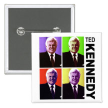 Ted Kennedy - botón del arte pop Pins