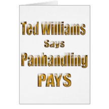 Ted Williams dice Panhandling Pays2 Felicitaciones