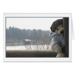 teddbear en un lago precioso felicitaciones