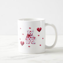 Teddy bear mug taza