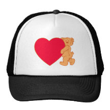 Teddybär Herz teddy bear heart Retrokappen