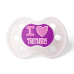 teethers del corazón del amor de la niña i chupetes