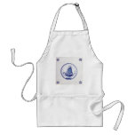 Teja azul tradicional holandesa delantal