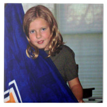 Teja de la foto del personalizado 6x6"