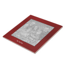 Teja de la foto - frontera de cristal roja del mos