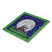 Teja de la foto - reno del navidad