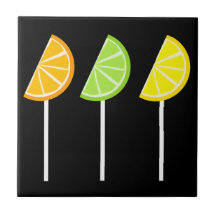 Teja de los lollipops de la fruta