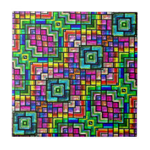 teja de mosaicos colorida