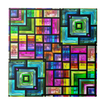 teja de mosaicos colorida