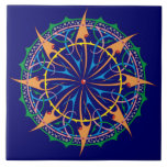 Teja decorativa espiral oceánica del acento