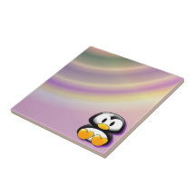 Teja del pingüino en fondo enrrollado