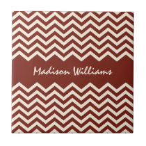 Teja marrón personalizada del modelo del galón azulejos