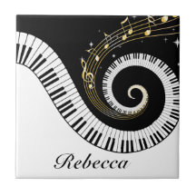 Teja personalizada de las llaves del piano y de la