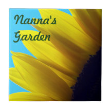 Teja personalizada girasol del jardín