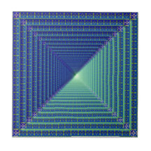 Teja reversa azul de la pirámide
