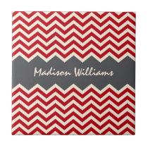 Teja roja y gris personalizada del modelo del galó azulejos