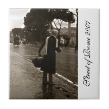 Teja - señora Awaits el carro