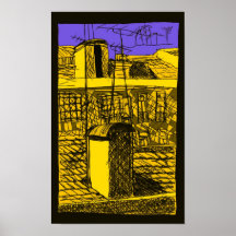 tejados de Lisboa Poster