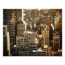 Tejados de Nueva York - rascacielos en luz del sol Cojinete