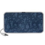 Tejano azul oscuro floral altavoz de viaje