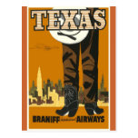 Tejas - arte del poster del viaje del vintage postales