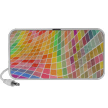 Tejas coloreadas en un modelo ondulado notebook altavoz
