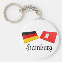 Tejas de la bandera de Hamburgo, Alemania Llavero