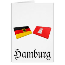 Tejas de la bandera de Hamburgo, Alemania Felicitación