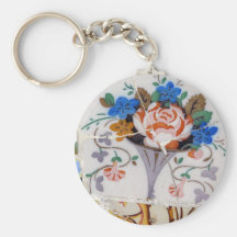 Tejas de la flor llaveros