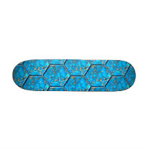 Tejas del hexágono de la turquesa tablas de patinar
