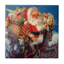 Tejas del navidad del reno de Santa del tejado del